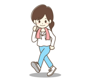 歩く女性