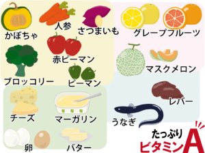 ビタミンAが豊富な食材